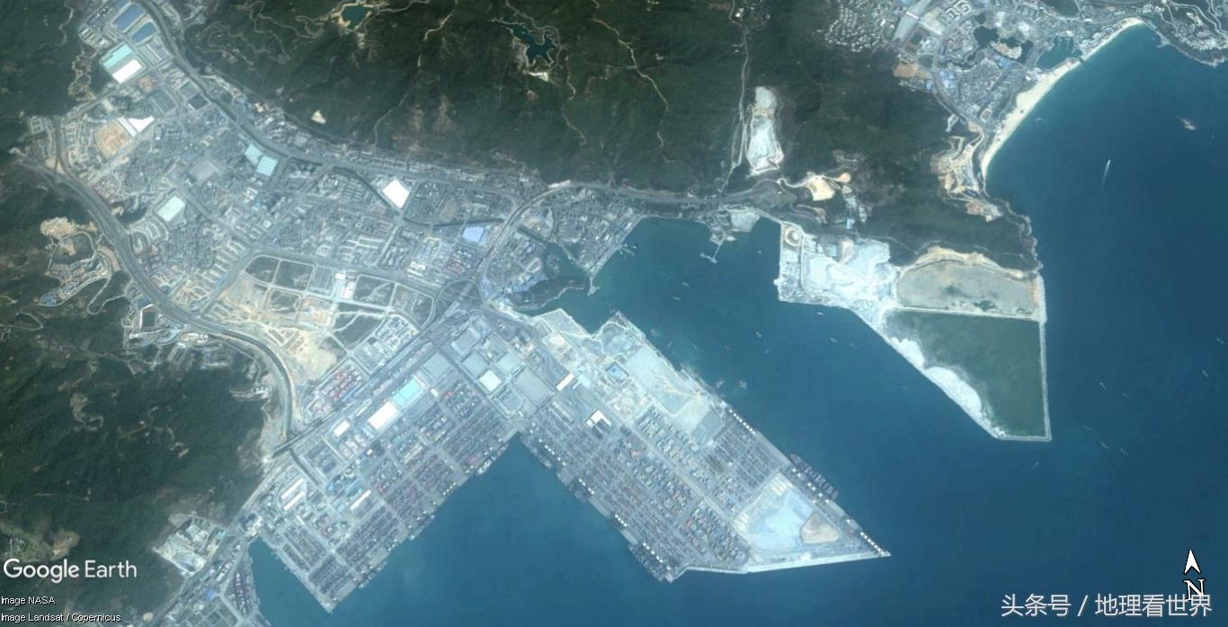 卫星地图看深圳盐田港如何成为中国第二大港口