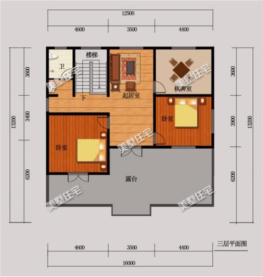 带堂屋、车库的三层别墅，看了外观和布局，大家都说很实用