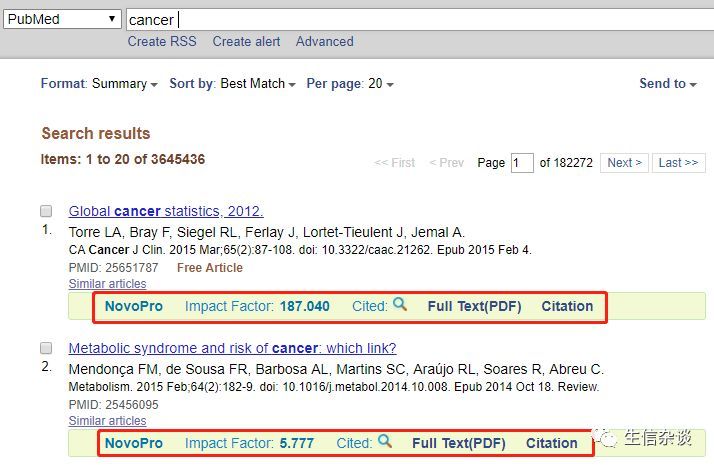 一个插件搞定pubmed中显示期刊影响因子及全