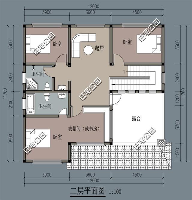 新农村别墅12米面宽2套，小伙和媳妇看蒙了，怎么搭配好？