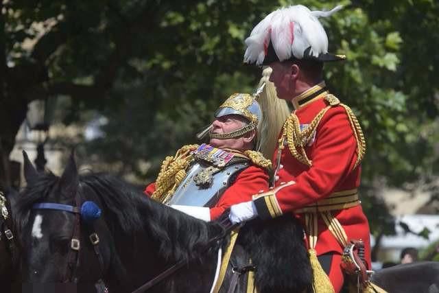 英国女王生日阅兵式上，79岁老帅当场落马