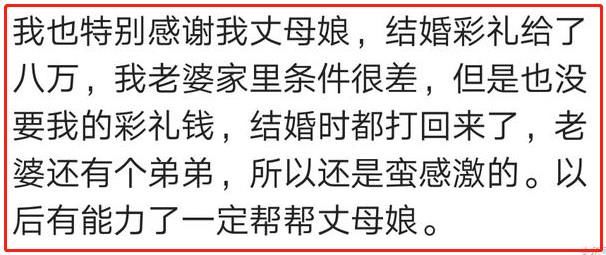 彩礼钱，你丈母娘退回了多少?网友:给10万，退回来20万