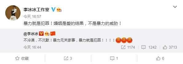 李冰冰为拉姆事件发声：暴力无关家事，暴力就是犯罪