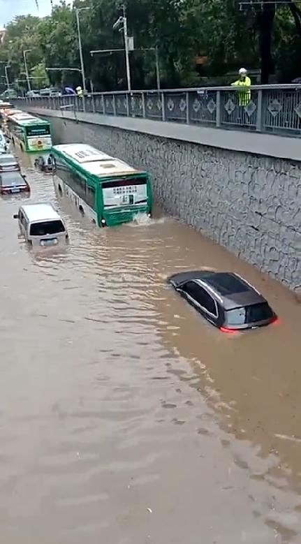 大雨刚过 市民纷纷大街上忙抓鱼