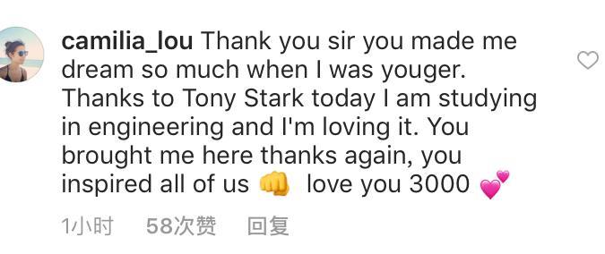 钢铁侠发文感谢所有人 网友:爱你3000遍