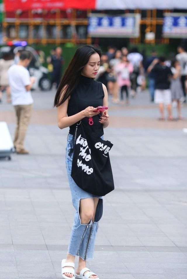 街拍:秋季街头一组大全高质量的街拍美女美女荷花风景图片图片