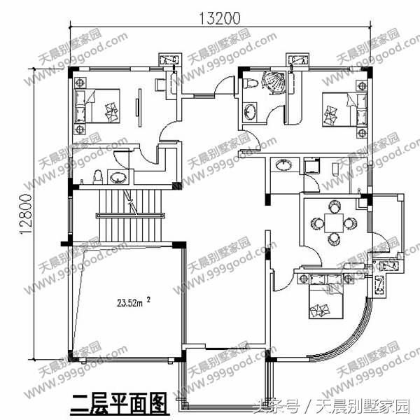 新农村自建13.2X12.8米别墅，效果图+平面图+实景图分享！超豪华