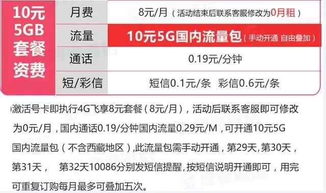 移动的8元保号套餐不划算,10元5GB全国流量套