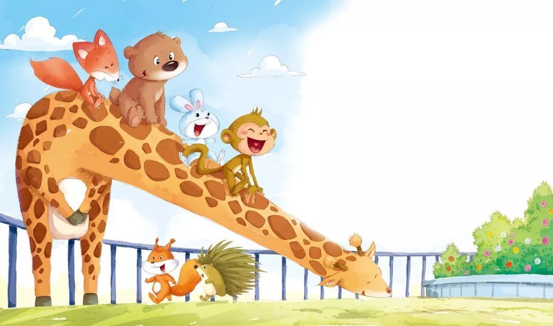 从此,长颈鹿每天开开心心地照顾动物宝宝们,他觉得自己的长脖子还是挺
