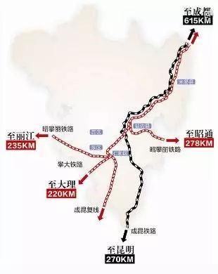 2020年,云南高铁营运里程将达1700公里!大理区位优势凸显!图片
