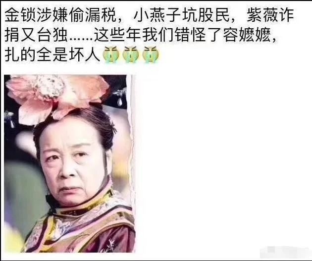 网友对范冰冰“偷税漏税”点评要笑死谁，原来容嬷嬷扎的都是坏人