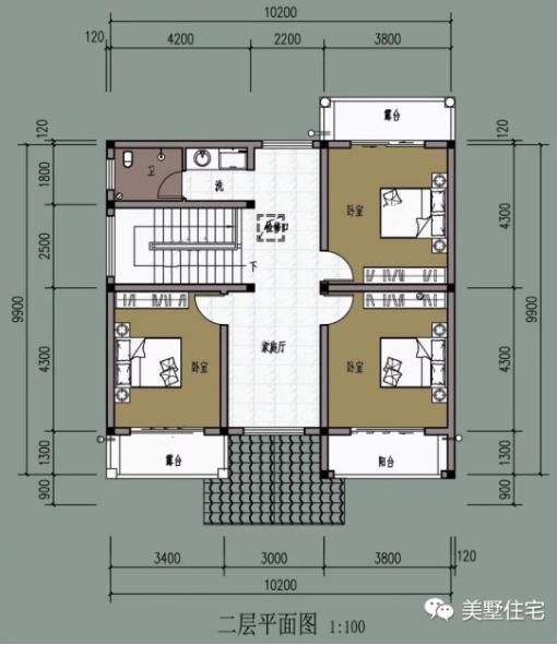 这15款二层别墅，户型方正施工简单，主体造价最低只要18万