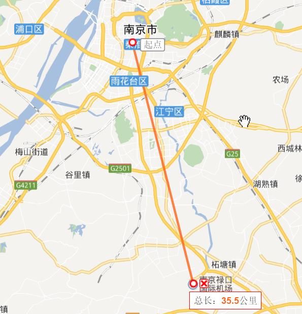 全国主要城市市中心到机场距离排行榜