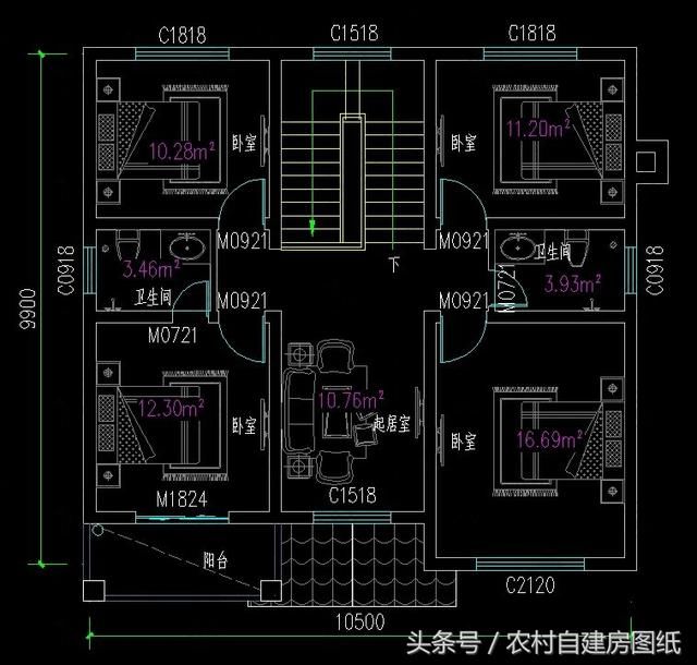 10X10米4款农村自建房，带车库和柴火灶，你会怎么选