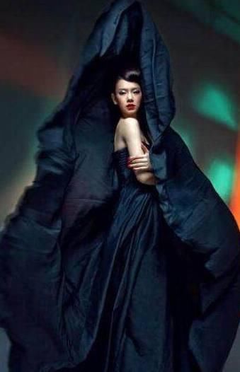 十二星座专属黑色婚纱,双子座黑色孔雀翎,水瓶