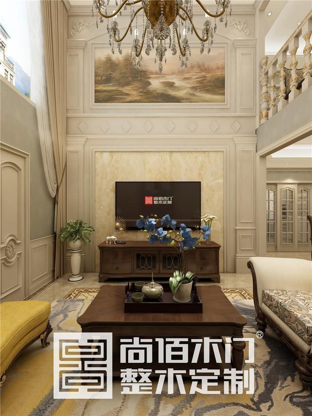 以品质点缀生活,江苏新沂挑高别墅120欧式风格整木效果图