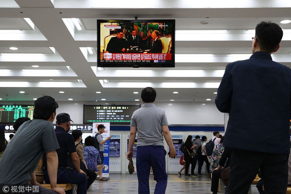 韩国民众关注朝美峰会进程