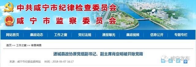 反腐咸宁这位刚被开除党籍的县政协副主席，问题通报不常见