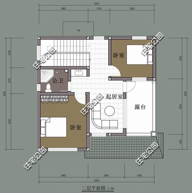 农村别墅户型3套，设计新模式，效果图平面图自由组合