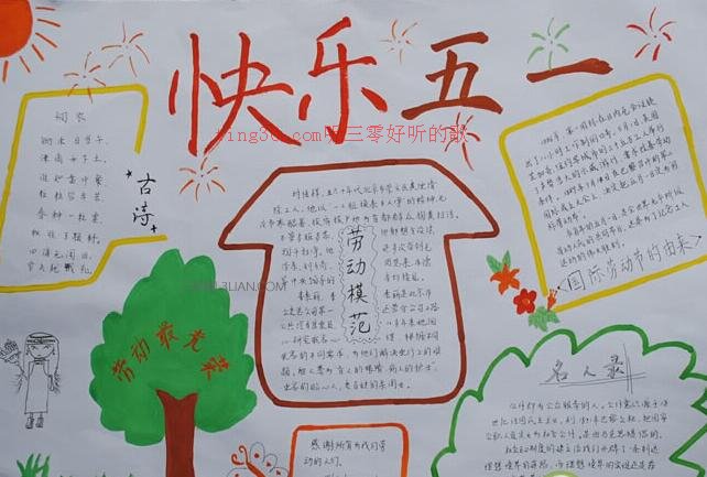 2018五一劳动节手抄报简单 五一劳动节手抄报图