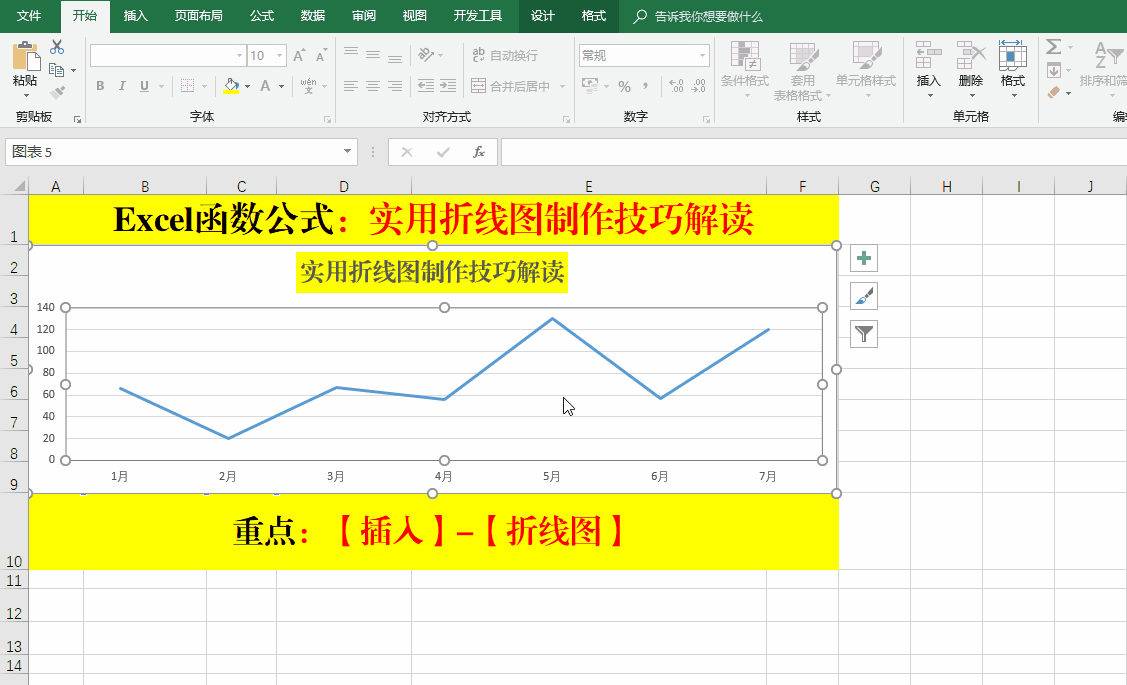 excel函数公式:含金量超高的折线图表制作技巧解读