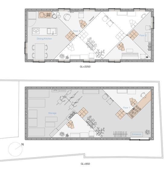 无遮挡非传统居住方式:大阪宫本町住宅