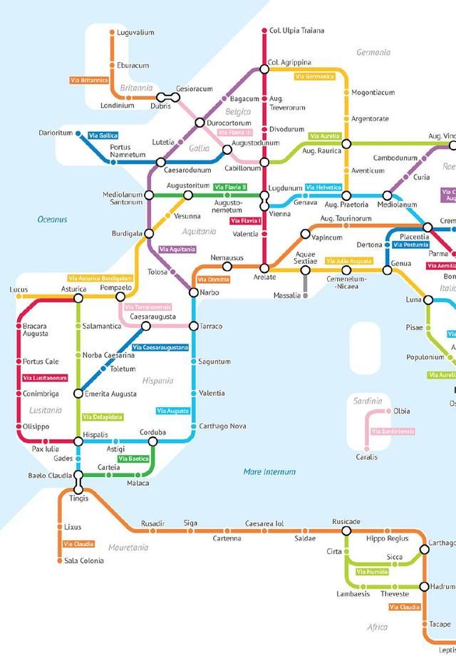 趣味历史:古罗马帝国的地铁线路图?