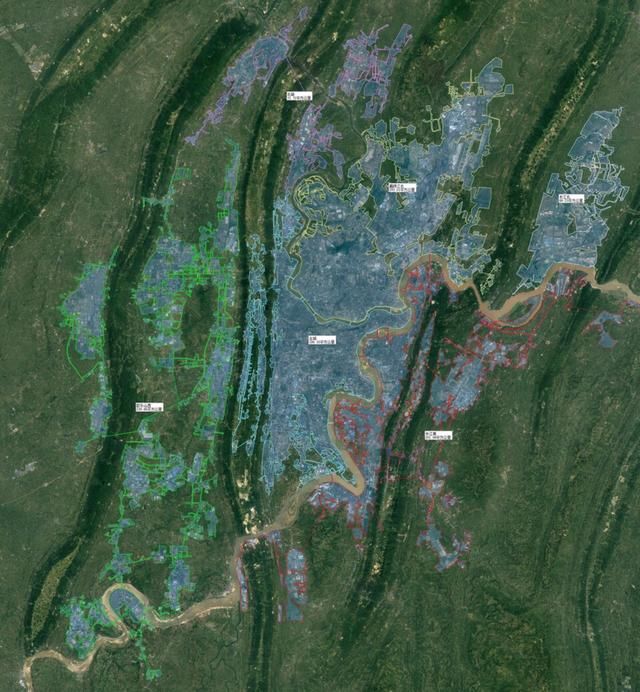 到底成都和重庆建成区谁大？这两张图将终结你的疑问