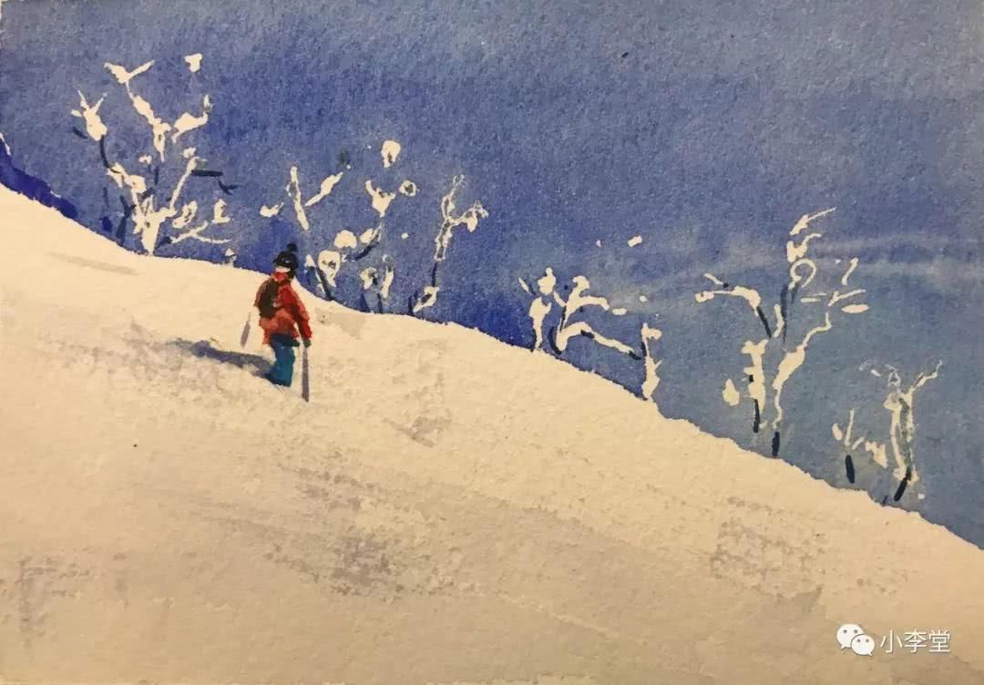 带着雪板去旅行，带着画本去滑雪