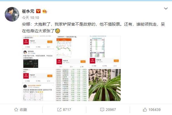 崔永元一声吼:影视股全发抖!市值蒸发136亿 紧急澄清出手增持甚至