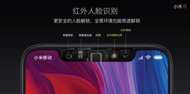 红外人脸识别才是小米8刘海屏的秘密,带着墨镜