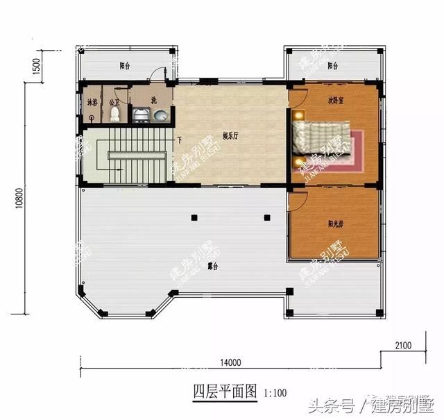 两款带大堂屋的四层别墅户型，办个喜事室内就可摆上几大桌