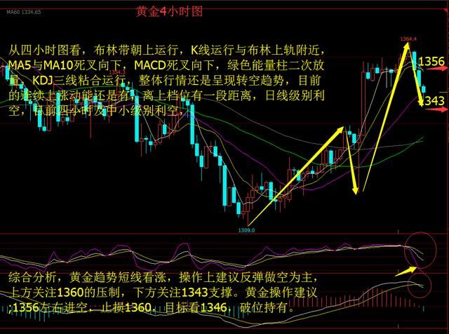 金源财神：2.19：黄金原油冲高回落，日内黄金原油操作趋势解析