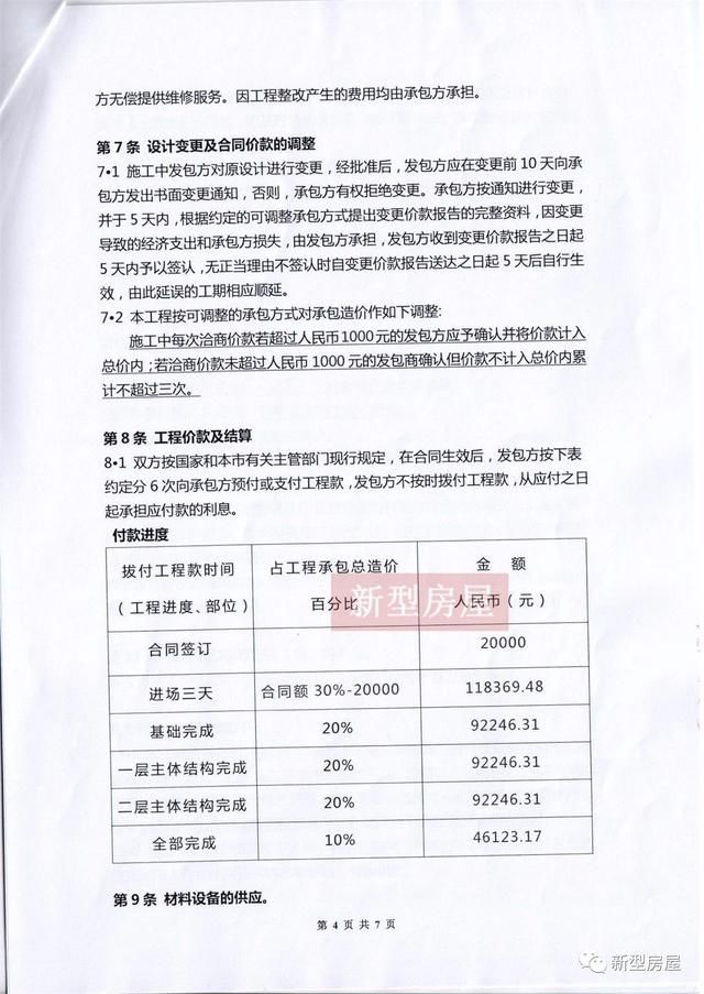 农村自建别墅，什么样的施工合同才最有效？注意这7点以免吃闷亏