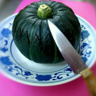 南瓜枸杞红枣糯米盅