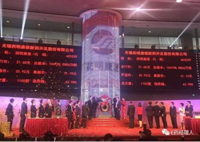 药明康德A股上市:首日市值324.06亿 会有多少