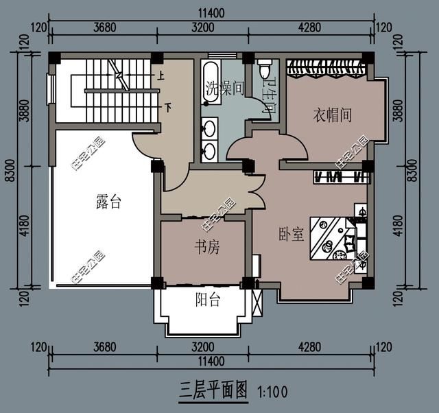 农村别墅户型3套，设计新模式，效果图平面图自由组合