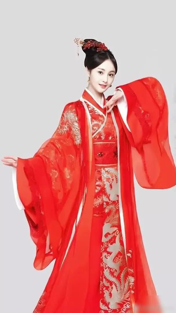 "郑爽"新春送祝福,一袭红衣太惊艳,太美了