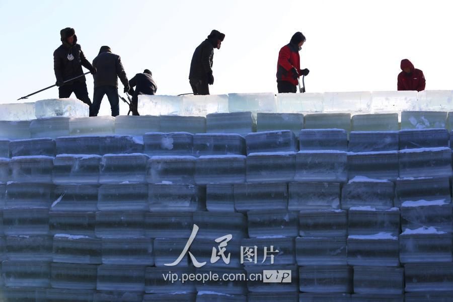 辽宁东港:贮冰最佳季 渔民贮冰忙