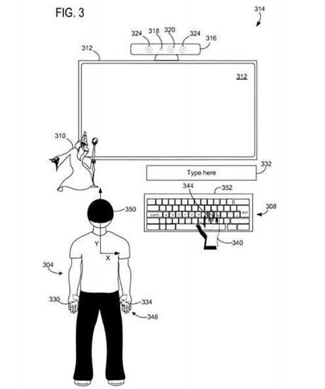 微软全息键盘专利曝光,打通AR\/VR输入交互_【