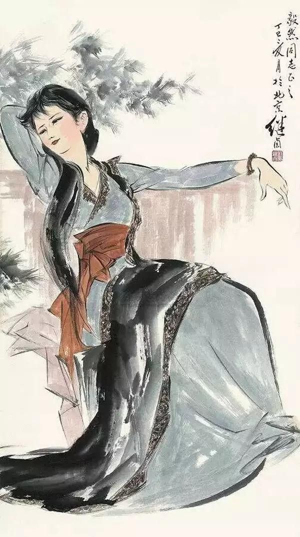 转载国画巨匠刘继卣笔下万种风情的美女