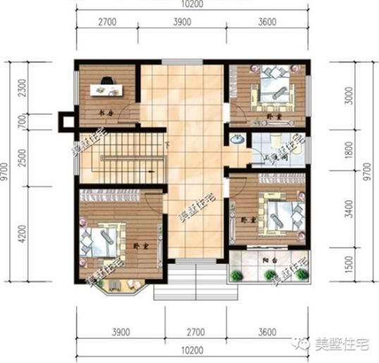 这15款二层别墅，户型方正施工简单，主体造价最低只要18万