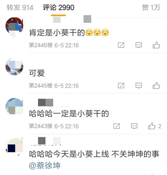 蔡徐坤关注了一个假汪涵?粉丝:我们的傻小葵我