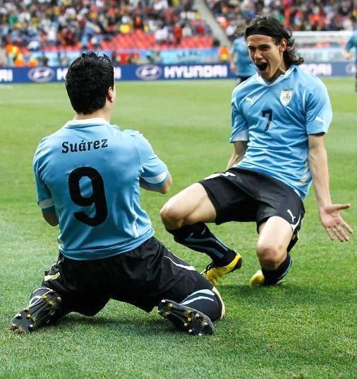 同在乌拉圭,世界杯上苏亚雷斯进球就赢,卡瓦尼