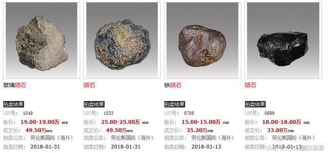 2018拍品陨石成交价格 图片 藏品价值鉴赏