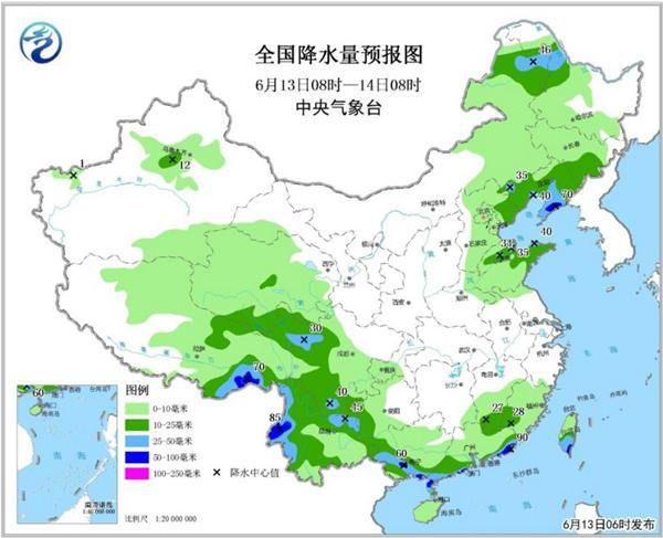 西南华南降雨持续 东北华北雷雨频发