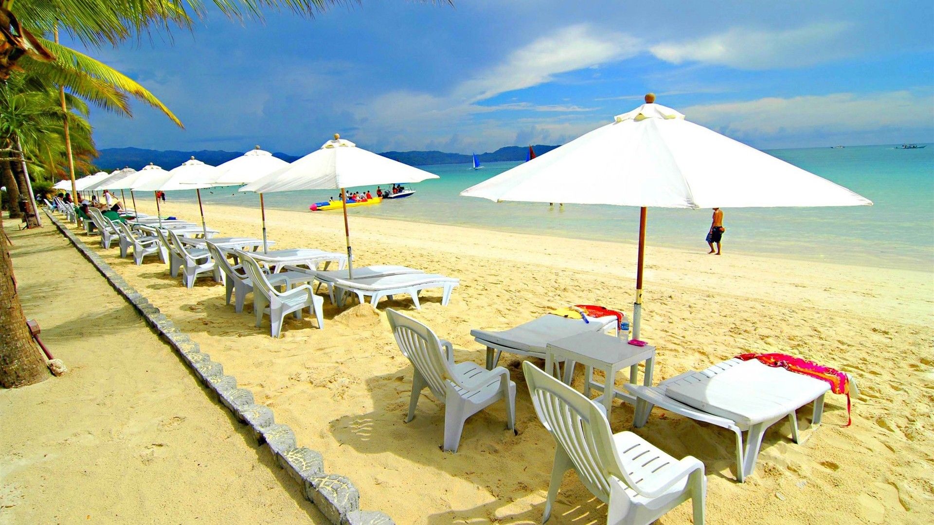 菲律宾阳光沙滩海边风景桌面壁纸,这是我们的