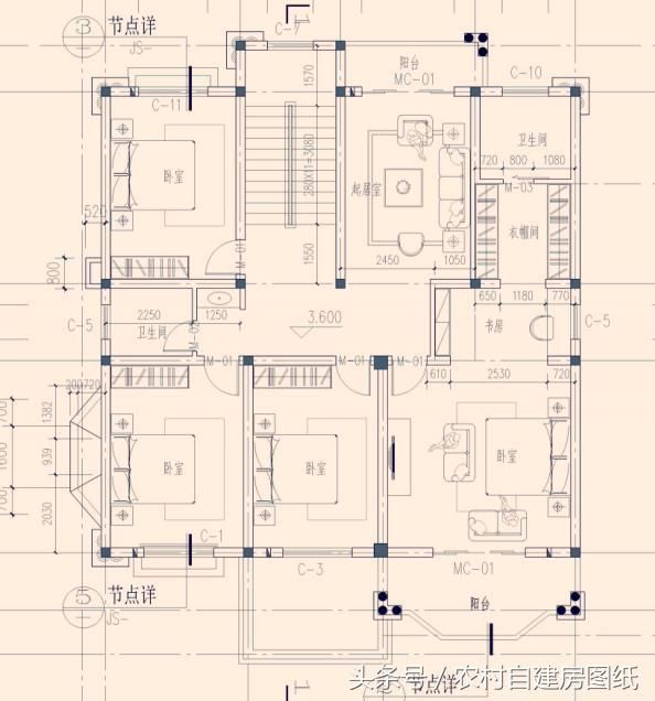 10款二层农村自建房图纸，2款带土灶，3款带车库，7款带堂屋