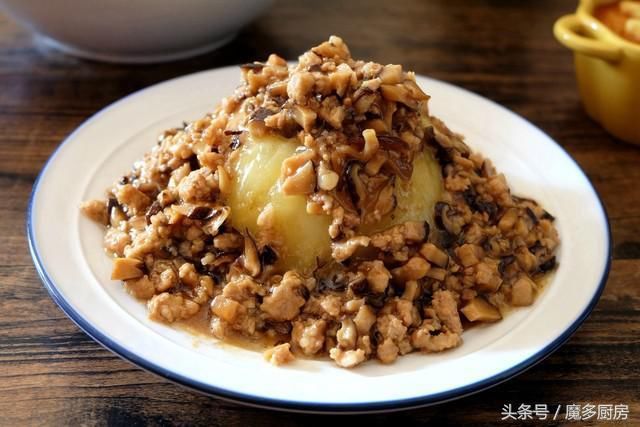 年夜饭菜单之香菇肉末土豆泥，制作简单营养好，大人孩子都爱吃！