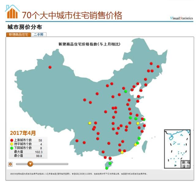 今年买房不能不看|2017年70个大中城市新建商品住宅销售价格变动